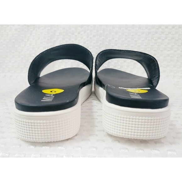 MIA Womens Sz 9M Black Wide Band Slip Slide On Kayliee Sandals 1.5" Platform - Picture 9 of 9